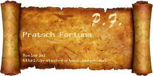 Pratsch Fortuna névjegykártya